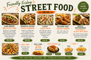 Friendly Friday Street Food Menu
